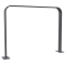 Lean-on hoop made of flat bar steel | bent, 80 x 12 mm | in curved design | without cross bar | total width: 1000 mm | hot-dip galvanized and coated DB 703